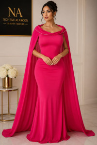 Vestido de Gala con Capa